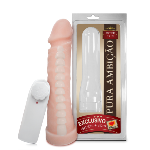Prótese CYBER E VERTEBRA COM VIBRO 18X4,5CM SEXY FANTASY 