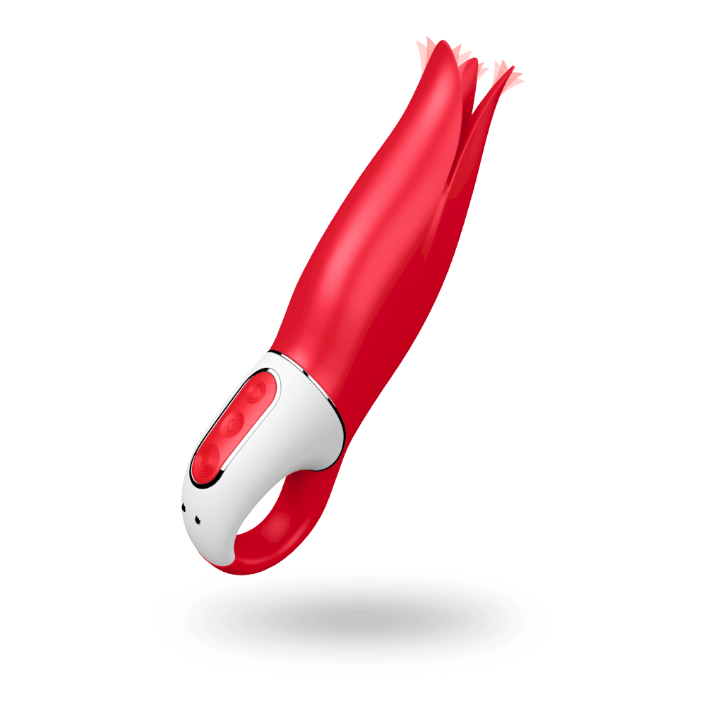 Satisfyer Vibes Power Flower - Vibrador Estimulador De Clítoris Flexível, Recarregável Em Silicone Com Ponta Tripla E 12 Modos De Vibração