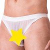 CUECA TELA COM TULE BRANCO  1301