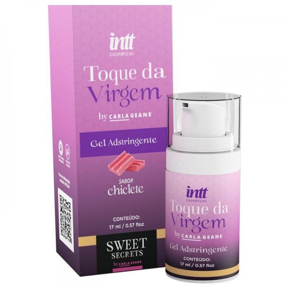 TOQUE DA VIRGEM ADSTRINGENTE SABOR CHICLETE 17ML Toque De Virgem Gel Adstringente Chiclete 17Ml Intt é um gel adstringente que proporciona sensações de estreitamento de sua parte íntima, tem sabor de chiclete. TOQUE DA VIRGEM ADSTRINGENTE SABOR CHICLETE 17ML