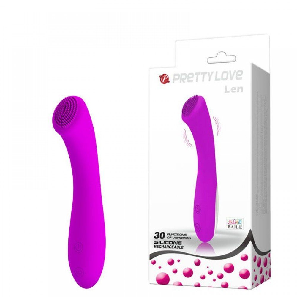 Vibrador em Silicone Recarregável Ponto G com 30 Modos de Vibração – PRETTY LOVE LEN – BI-014360