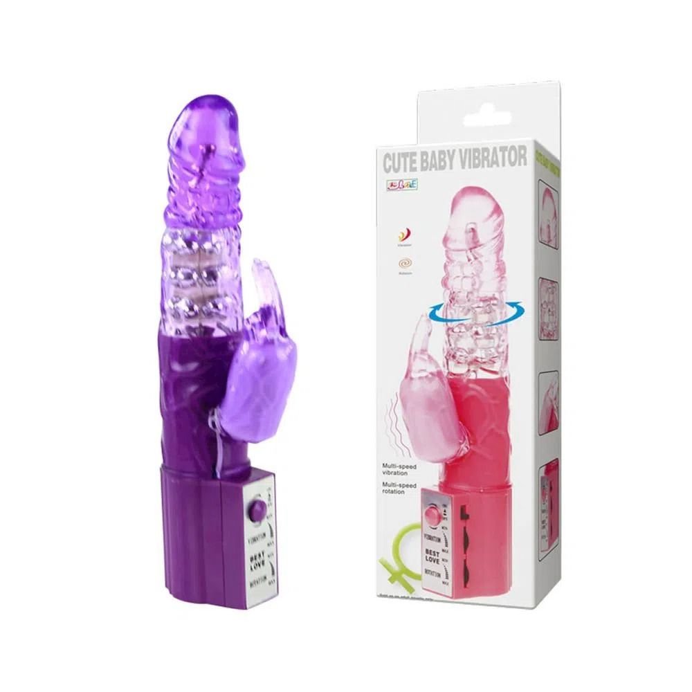VIBRADOR ROTATIVO COM PÉROLAS COELHO ROSA BW004101 Rotativo
macio com pérolas massageadoras, motor com várias velocidades e rotação
reversível, possui estimulador clitoriano vibratório com desenho de
coelho. VIBRADOR ROTATIVO COM PÉROLAS COELHO ROSA BW004101