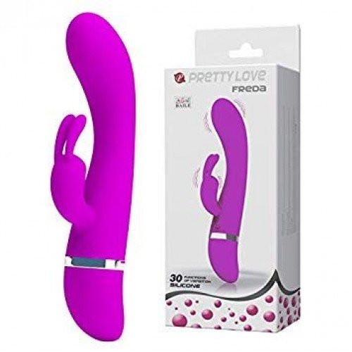 Pretty love Freda vibrador de silicone com formato de coelho